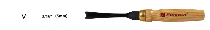 Flexcut 45 deg. Mallet V-Tool x 3/16" (5mm) MC245